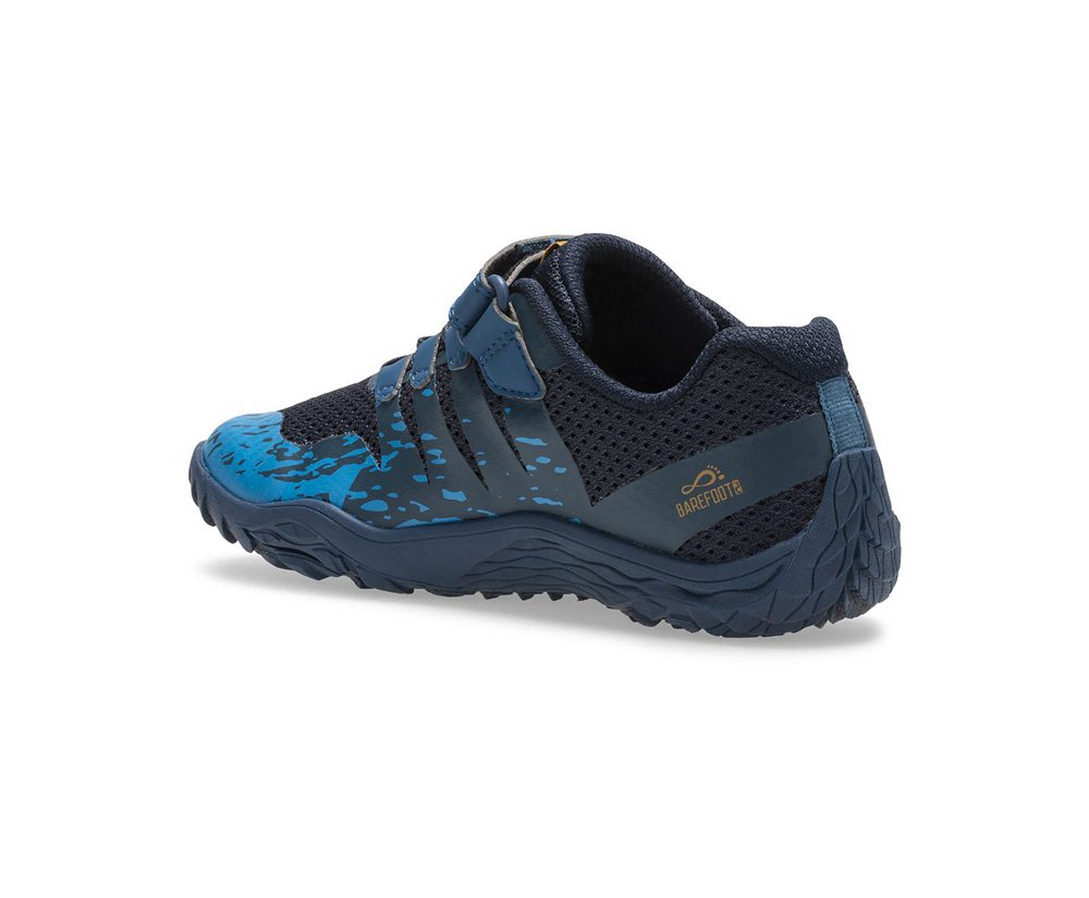 Buty Sportowe Merrell Dziecięce Granatowe - Trail Glove 5 A/C - 087154-CWL